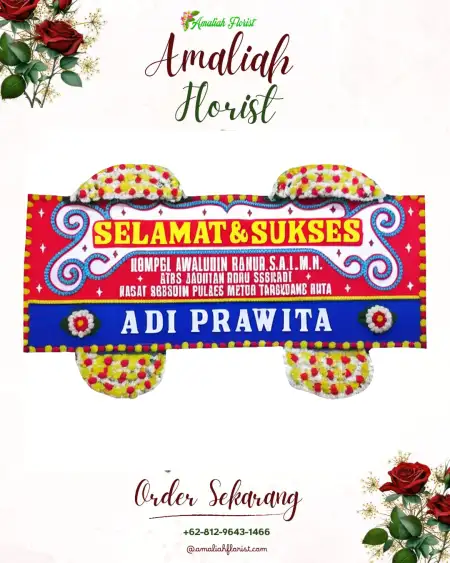 Papan Bunga Ucapan Selamat Kekenturan Dua